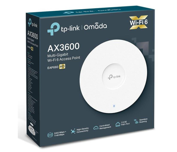 TP-LINK Punkt dostępowy EAP660 HD 2.5 Gb PoE WiFi 6 AX3600 - 709955 - zdjęcie 6